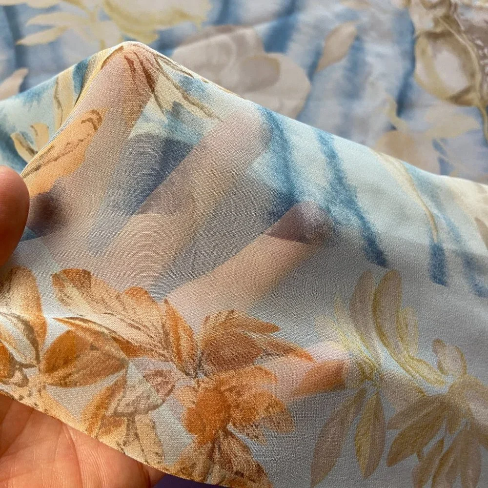 Oscar de la Renta Flower Pastel Lightweight Scarf